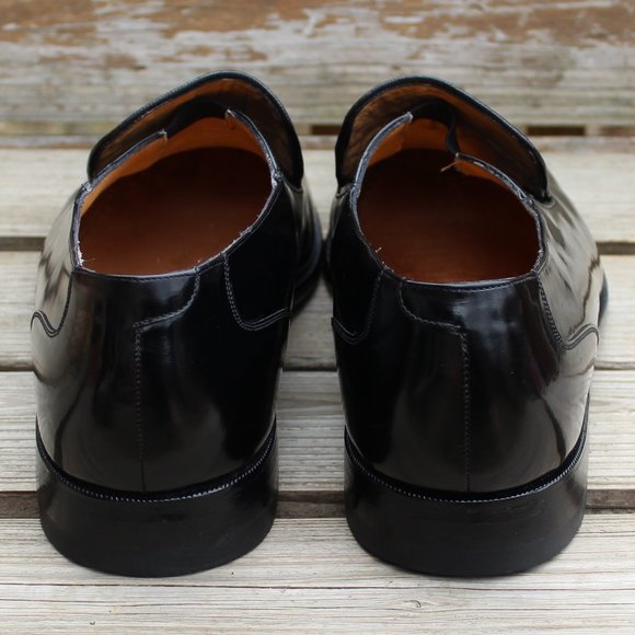 Vtg Dack’s Black Polished Slip-on Loafer, EUC - Picture 7 of 13